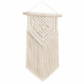 Wandteppich 40 cm x 95 cm Baumwolle Creme Boho Wanddekoration